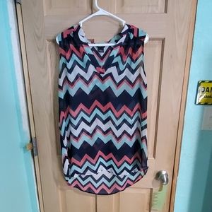 Sheer striped tanktop